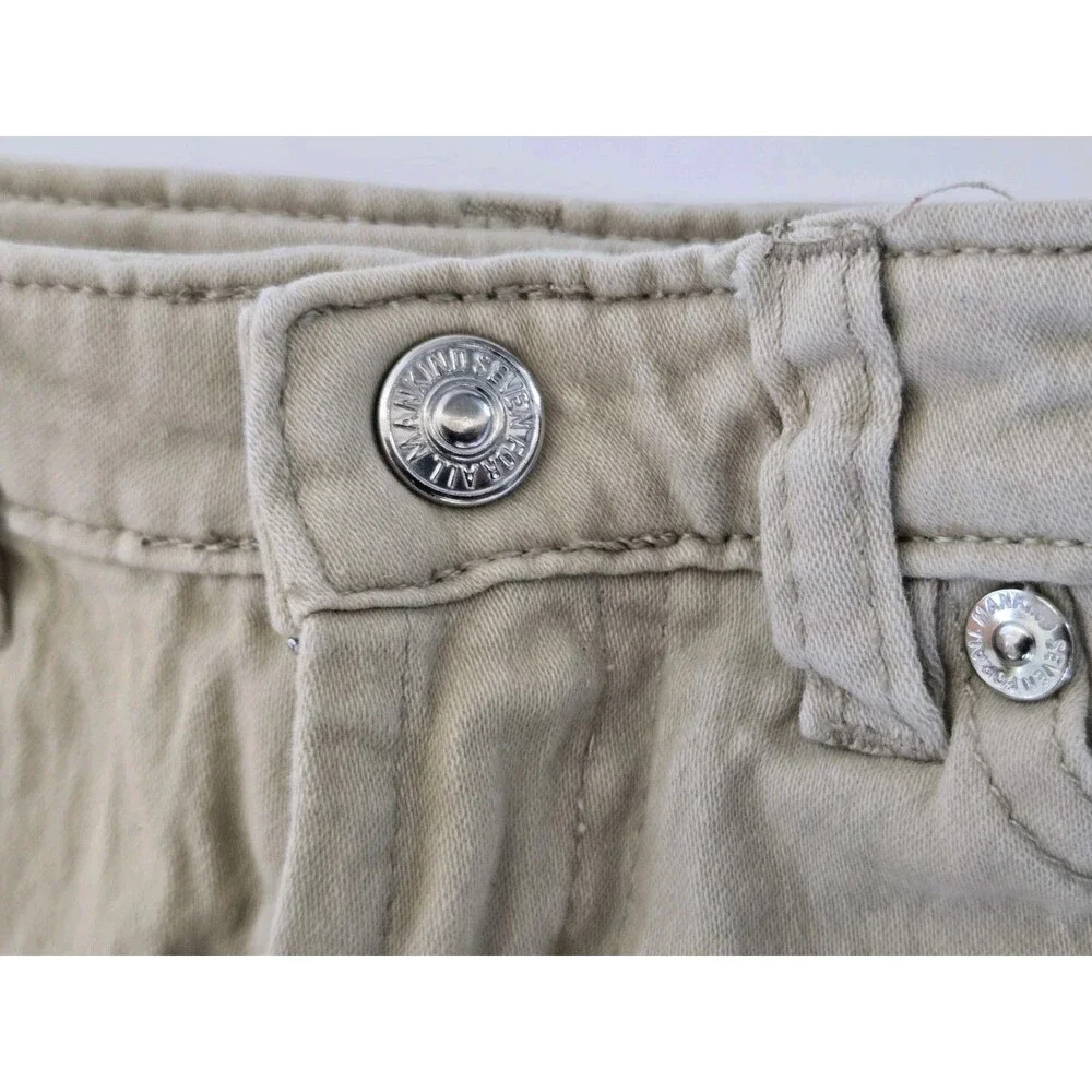 Seven For All Mankind Skirt Girls 4 Mini Stretch Beige Denim Jean